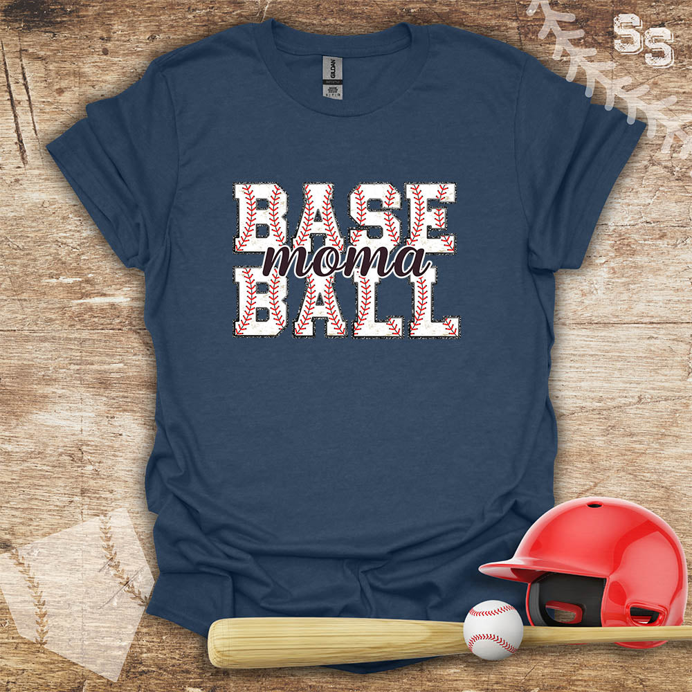 Baseball Mom Glitter Effect Edges