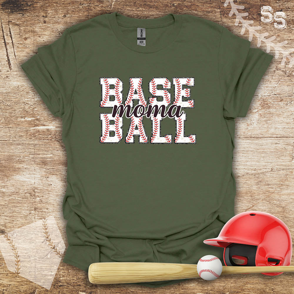Baseball Mom Glitter Effect Edges