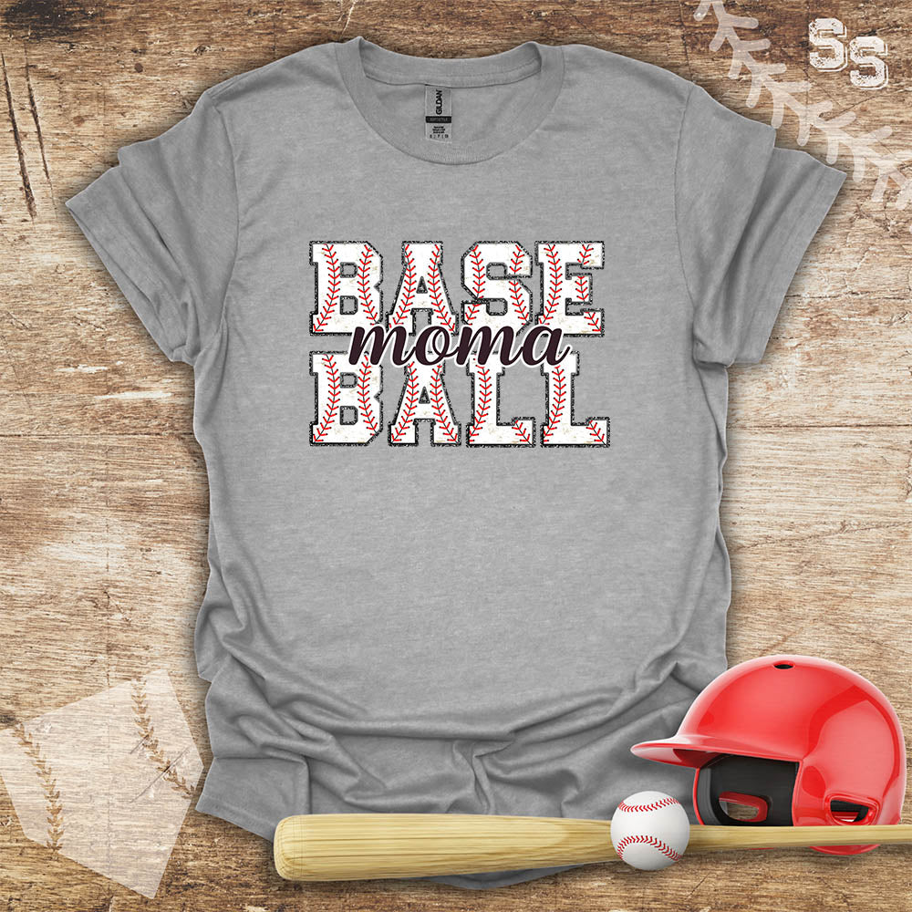 Baseball Mom Glitter Effect Edges