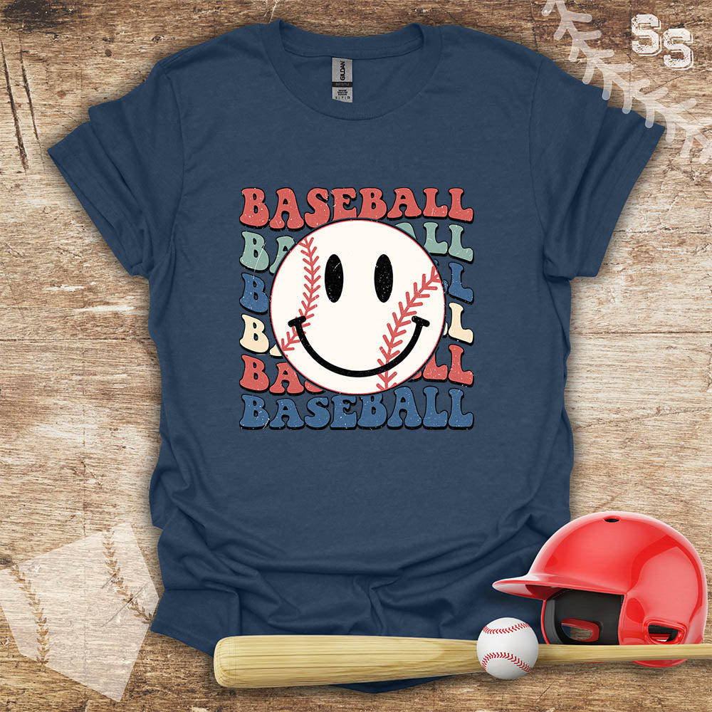 Retro Baseball Smiley
