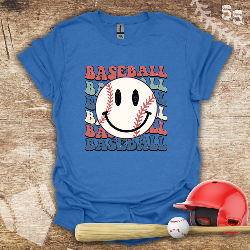Retro Baseball Smiley