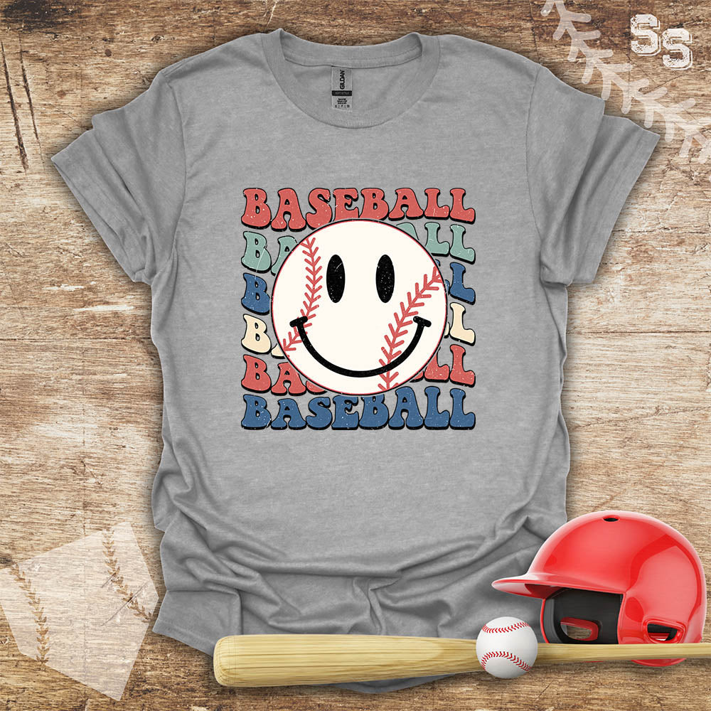 Retro Baseball Smiley