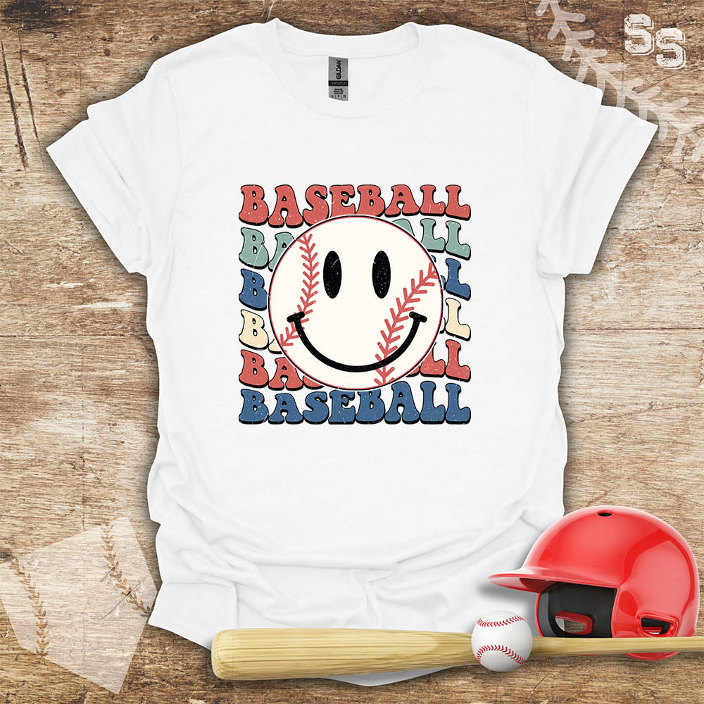 Retro Baseball Smiley