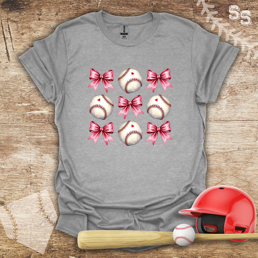 Baseball Pink Bow Coquette