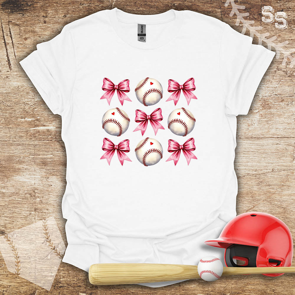 Baseball Pink Bow Coquette