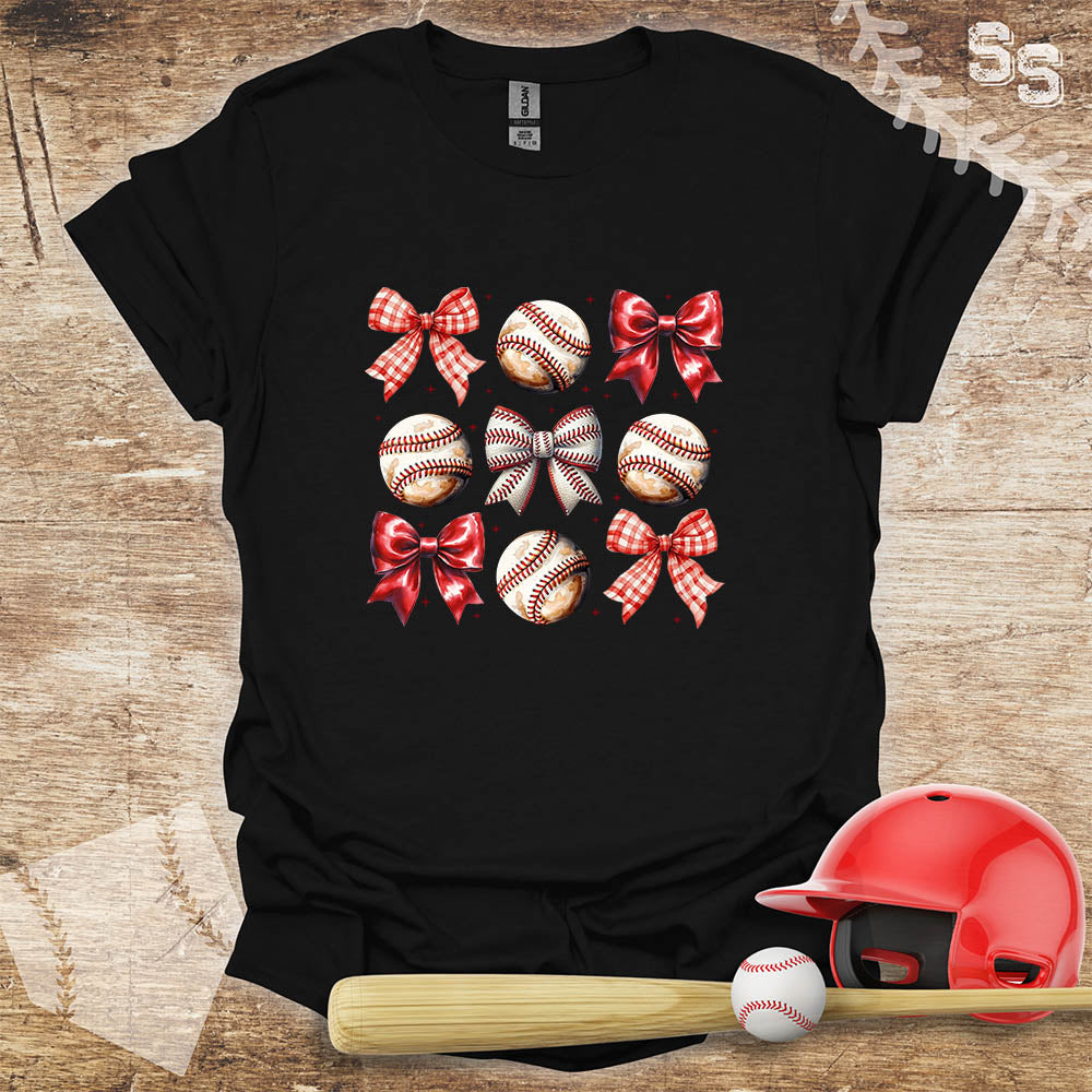 Baseball Red Bow Coquette