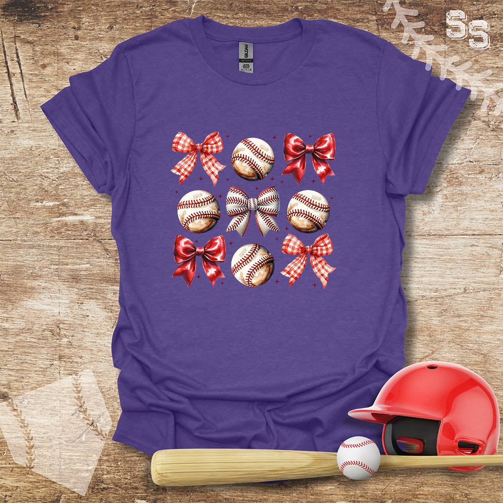 Baseball Red Bow Coquette
