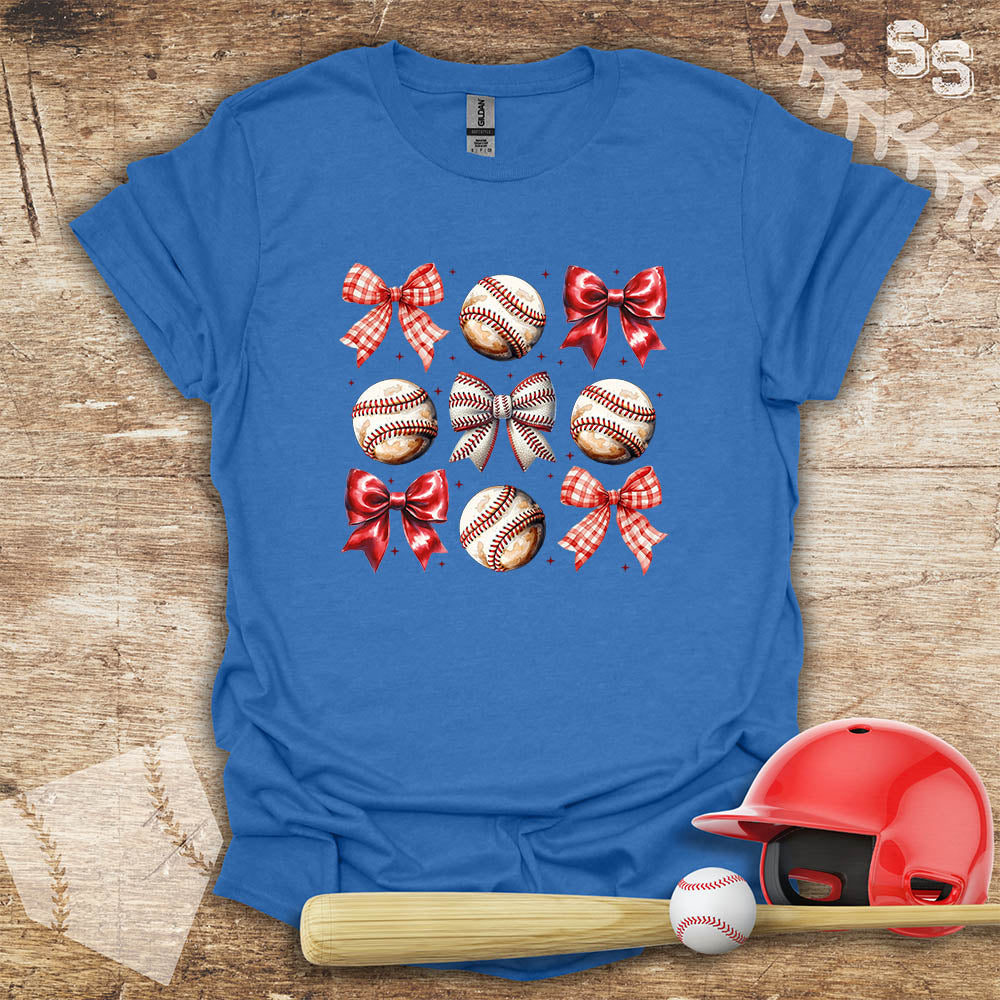 Baseball Red Bow Coquette
