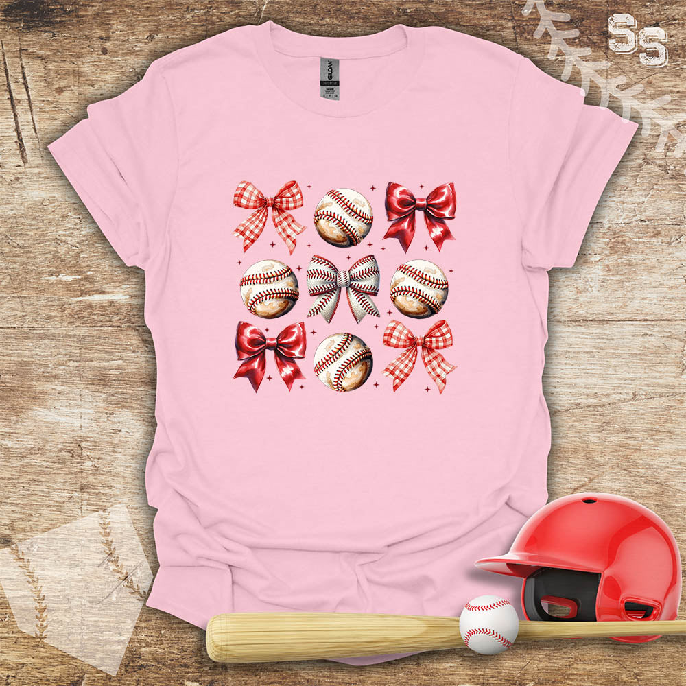 Baseball Red Bow Coquette