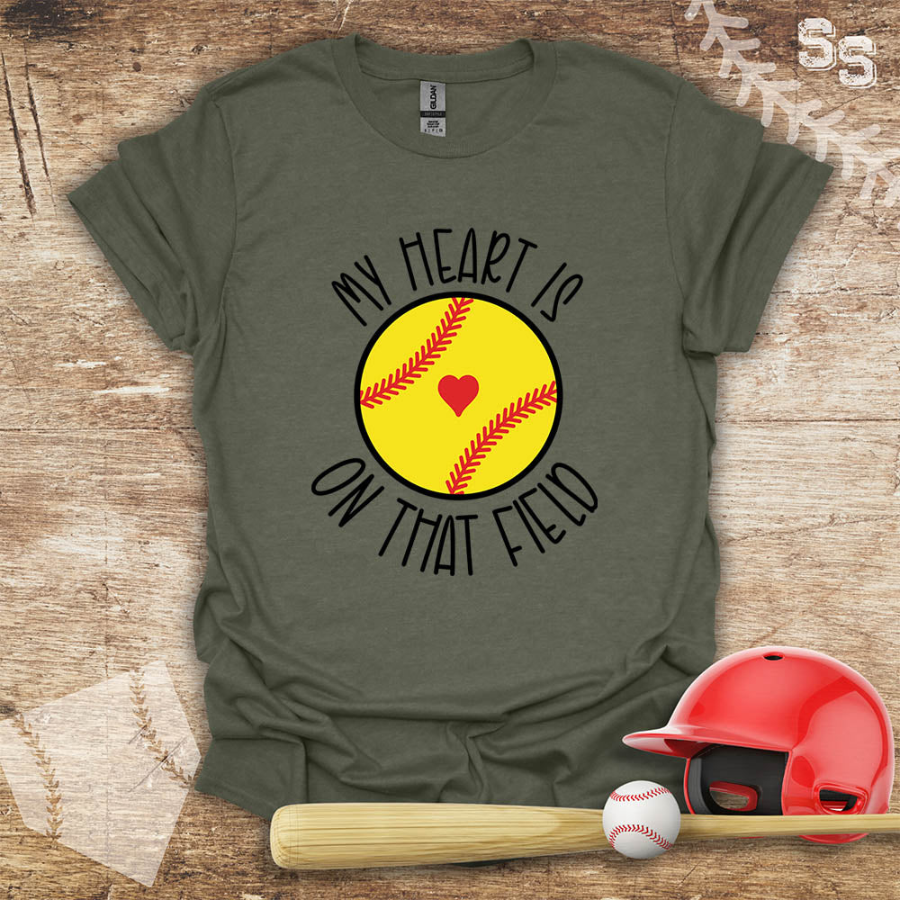 Softball Heart On Field