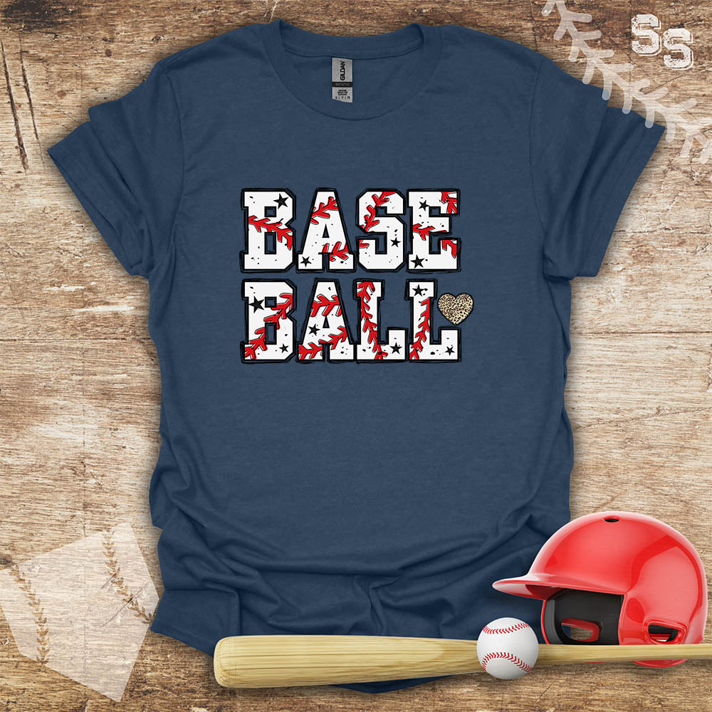 Baseball Gold Heart