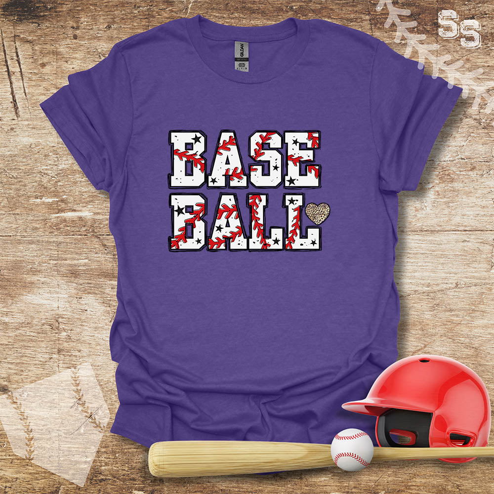 Baseball Gold Heart