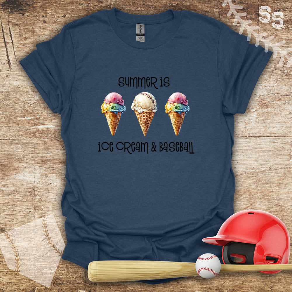Summer Is Ice Cream And Baseball