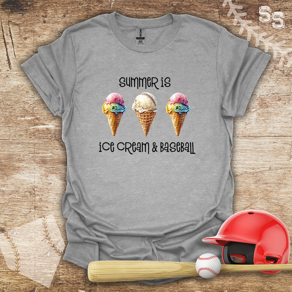 Summer Is Ice Cream And Baseball
