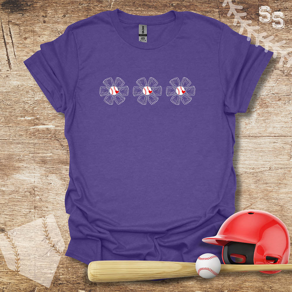 Baseball Three Glove Flowers