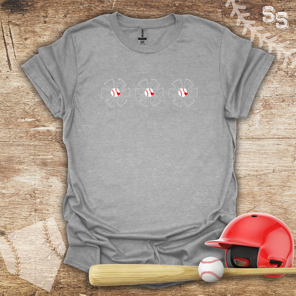 Baseball Three Glove Flowers