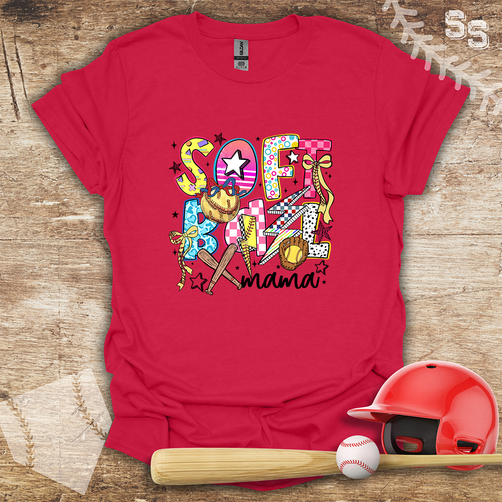 Softball Bold Letters Mama