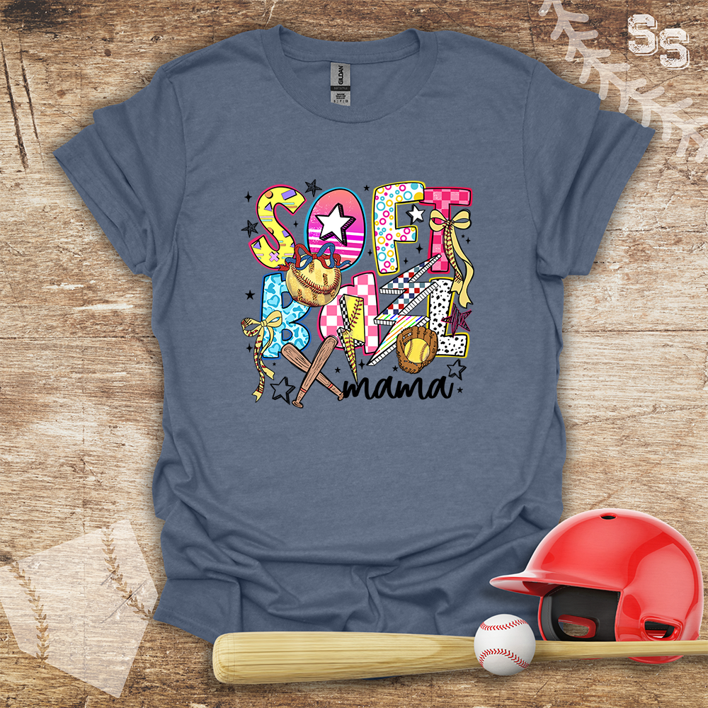 Softball Bold Letters Mama