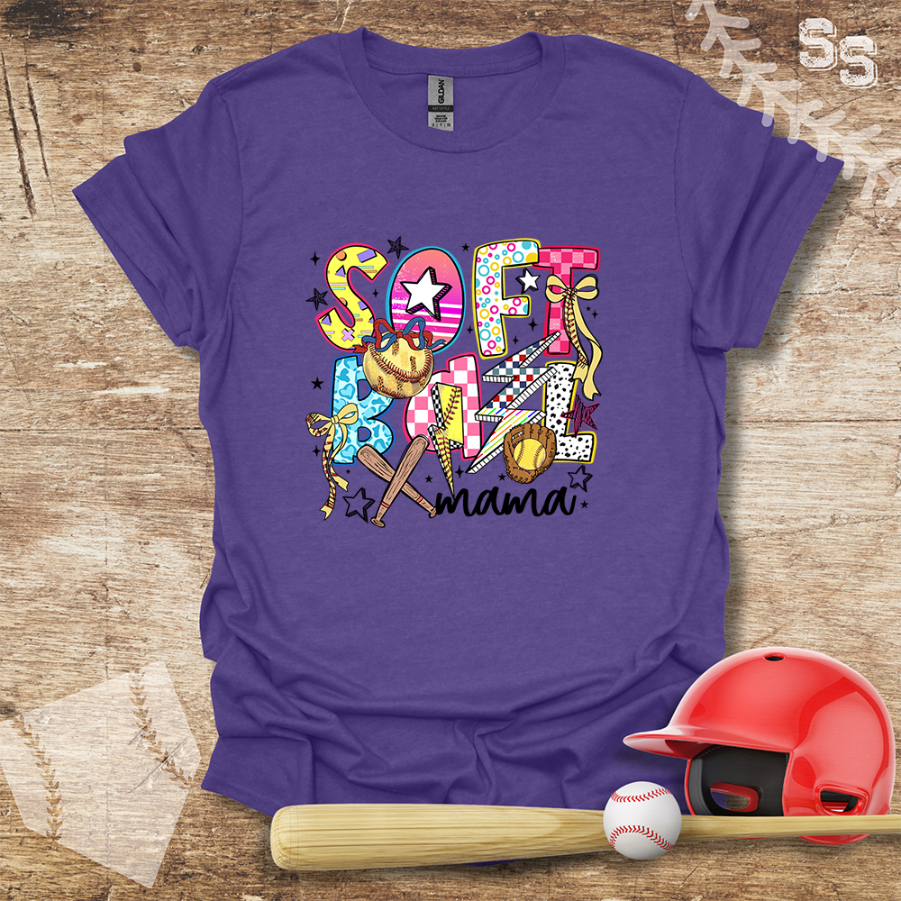 Softball Bold Letters Mama
