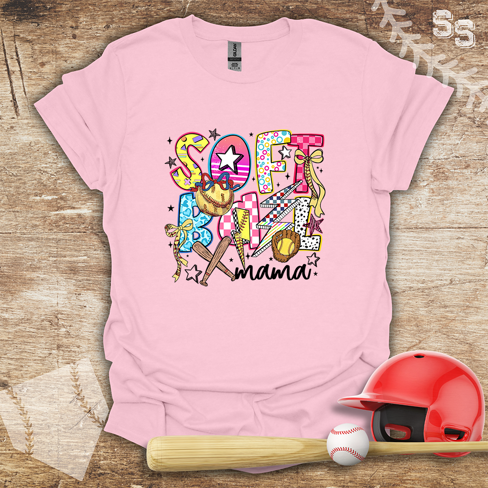 Softball Bold Letters Mama