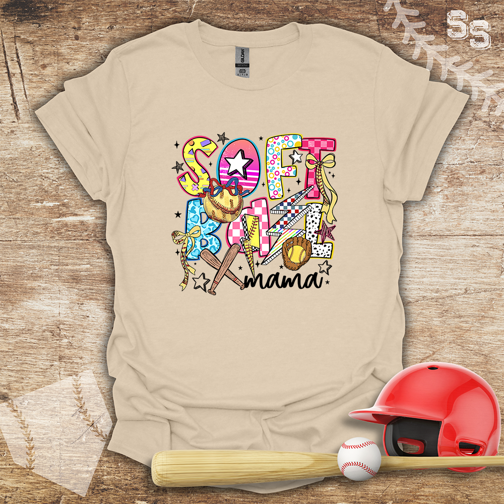 Softball Bold Letters Mama