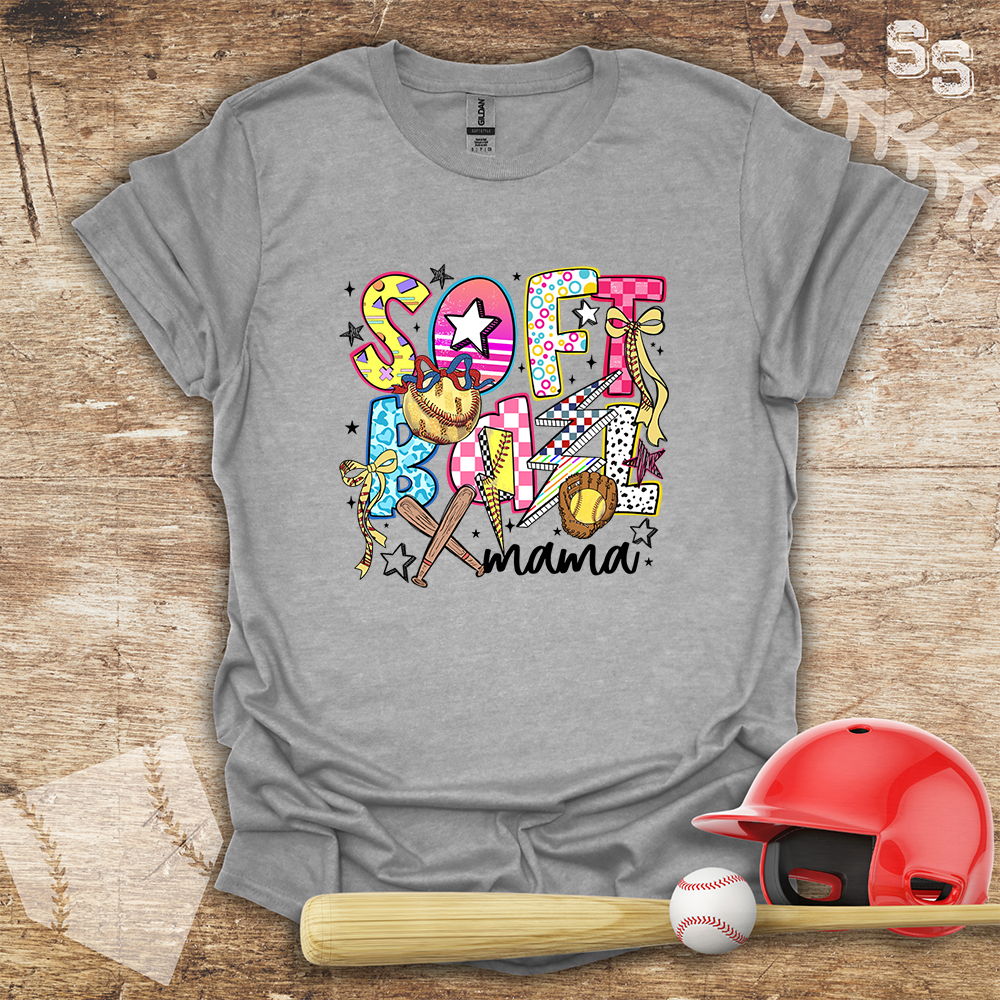Softball Bold Letters Mama