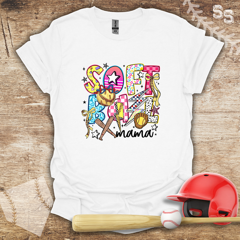 Softball Bold Letters Mama