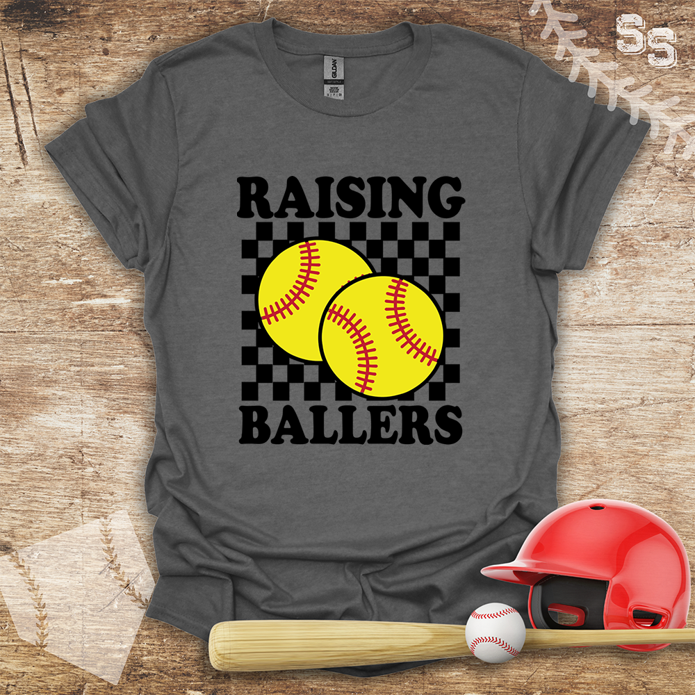 Softball Raising Ballers Checkboard