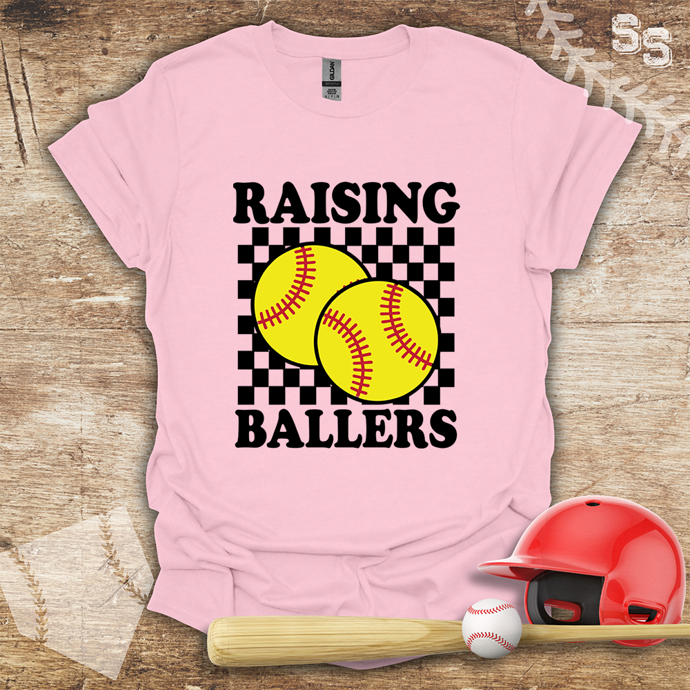 Softball Raising Ballers Checkboard