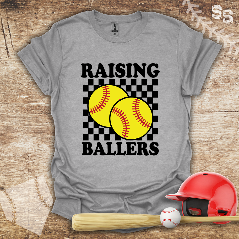 Softball Raising Ballers Checkboard