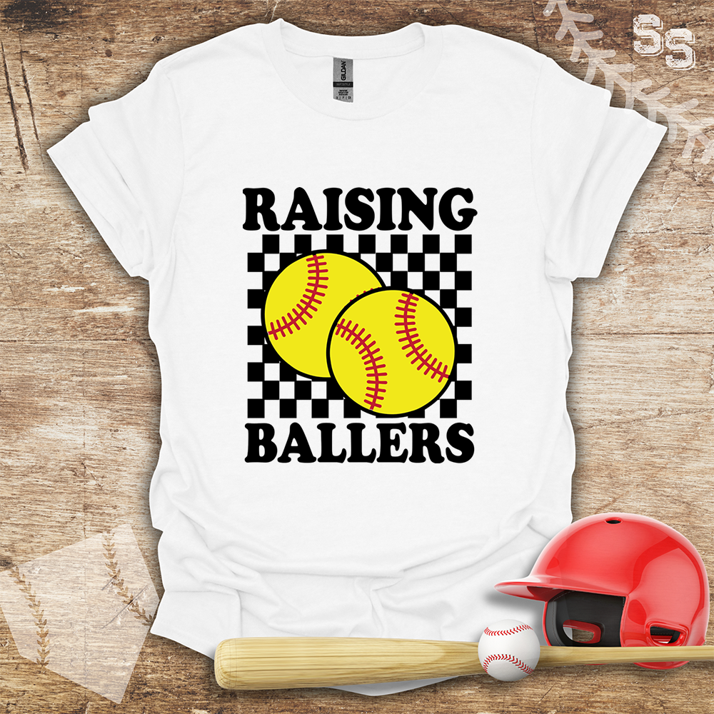 Softball Raising Ballers Checkboard