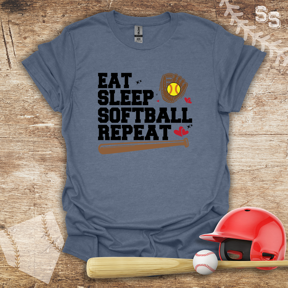 Softball Eat Sleep Repeat
