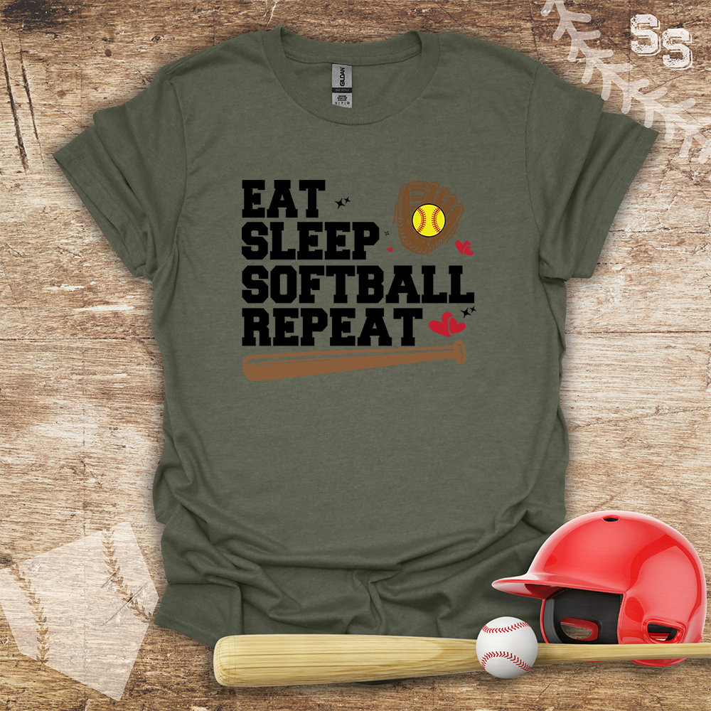 Softball Eat Sleep Repeat