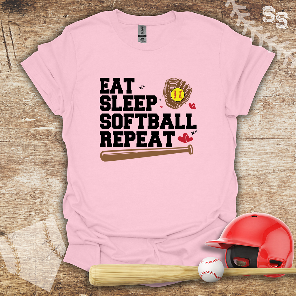 Softball Eat Sleep Repeat