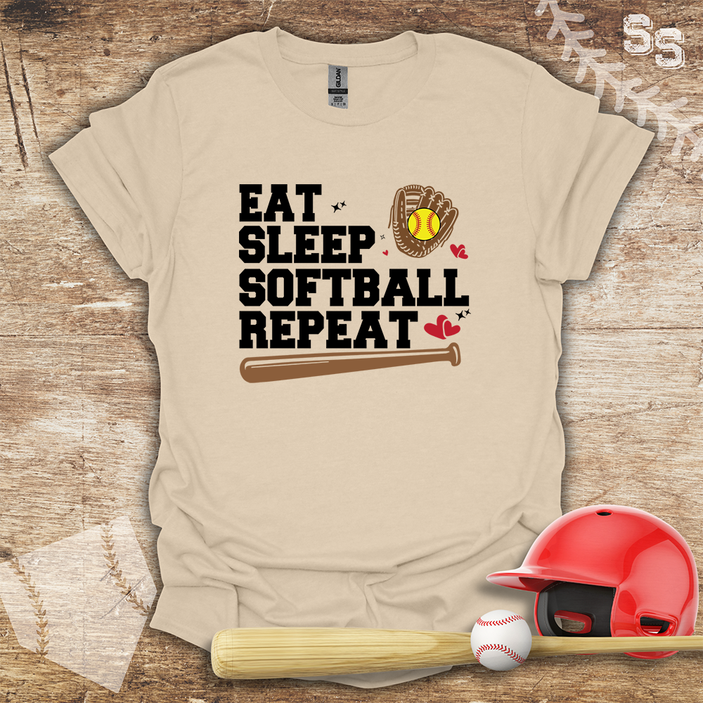 Softball Eat Sleep Repeat