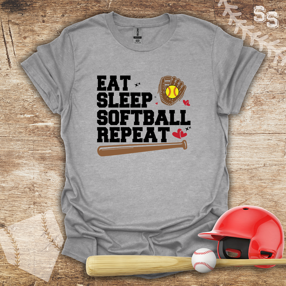 Softball Eat Sleep Repeat