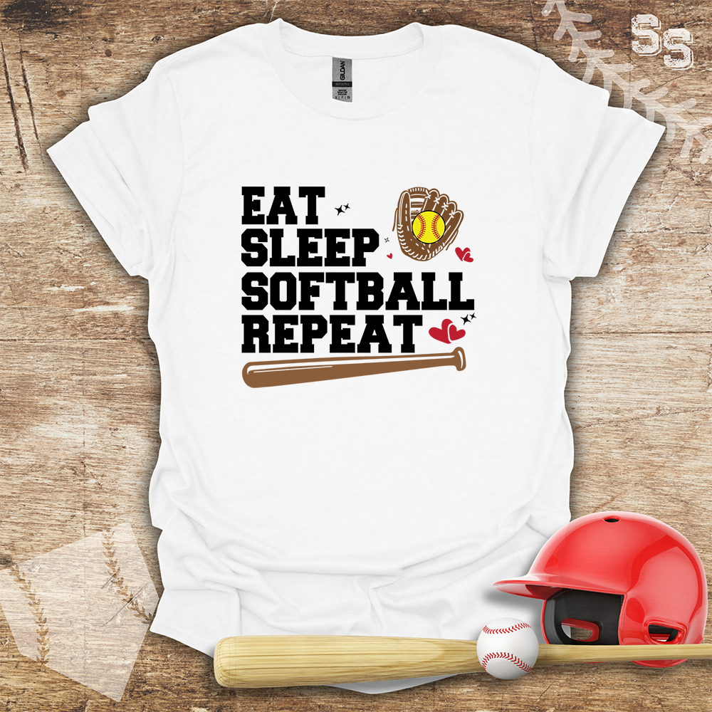 Softball Eat Sleep Repeat