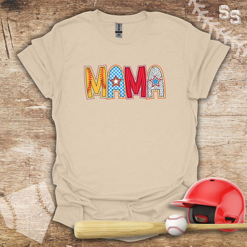 Softball Mama Star Letters