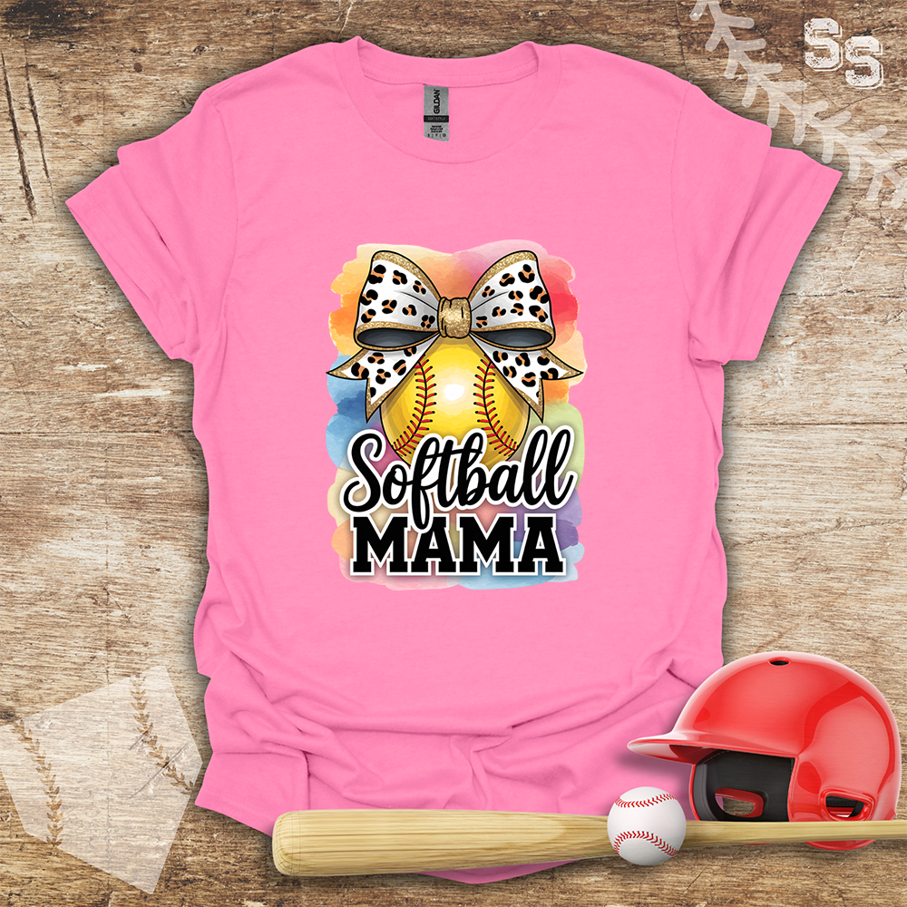 Softball Mama Watercolor Background