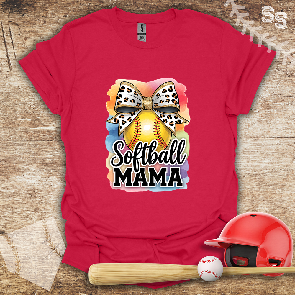 Softball Mama Watercolor Background