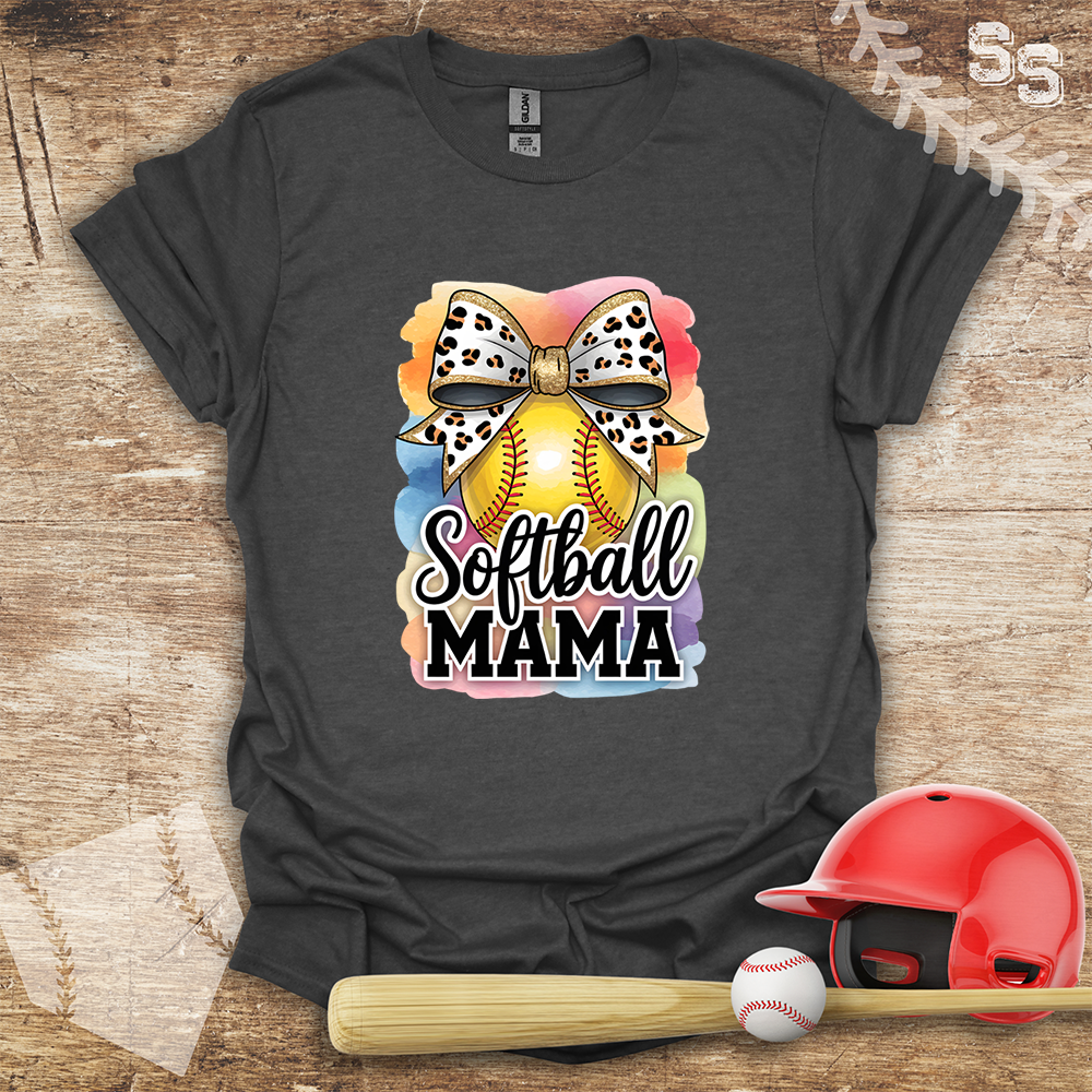 Softball Mama Watercolor Background