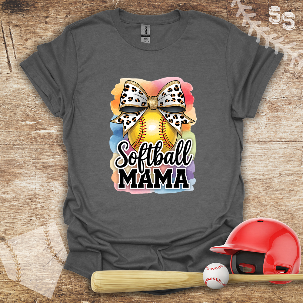 Softball Mama Watercolor Background