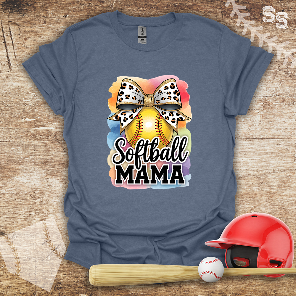 Softball Mama Watercolor Background
