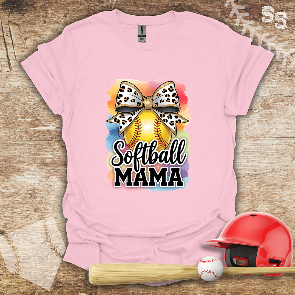 Softball Mama Watercolor Background