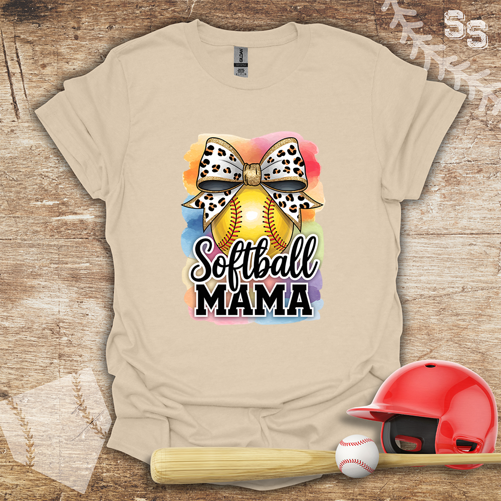 Softball Mama Watercolor Background