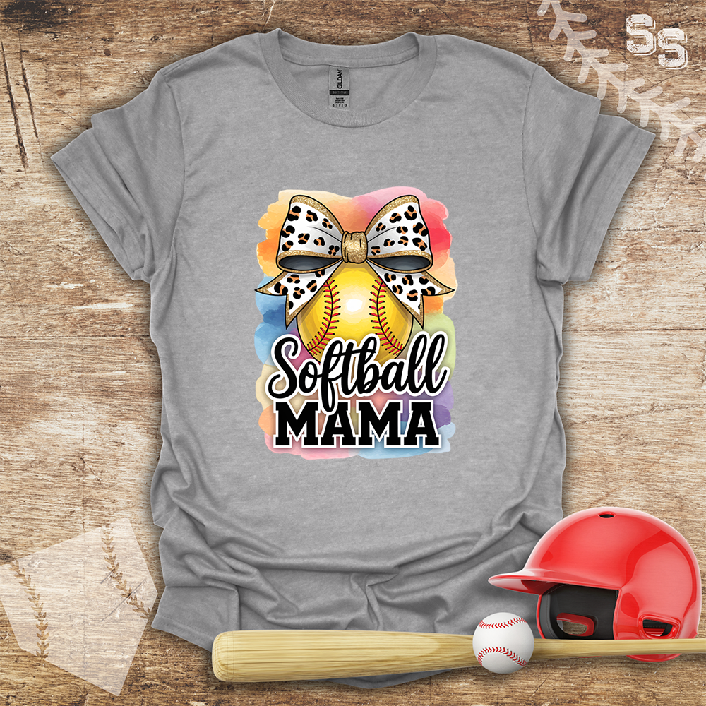 Softball Mama Watercolor Background