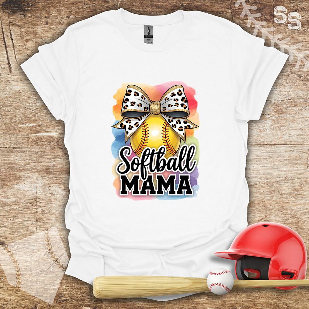 Softball Mama Watercolor Background