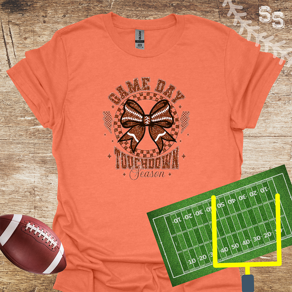 Football Faux Glitter Touchdown Season