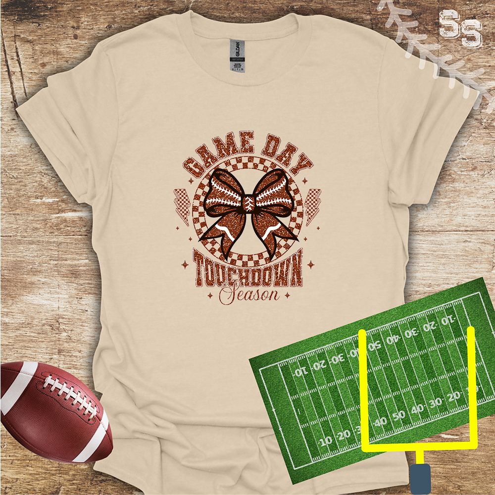 Football Faux Glitter Touchdown Season
