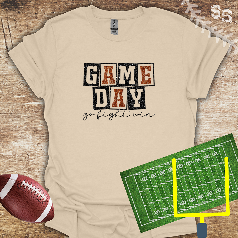 Football Faux Glitter Game Day